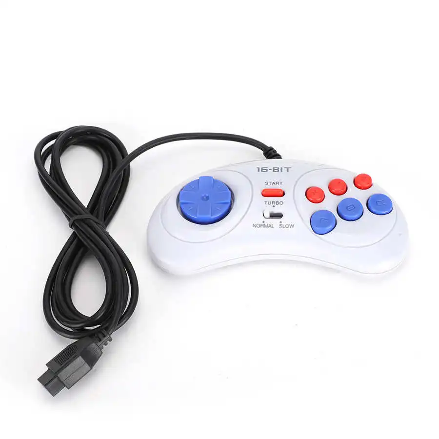 16-Битная 9-Контактная Мини-Портативная Игровая консоль Эргономичный Игровой контроллер Белого цвета для мобильного геймпада Sega pubg Небольшого размера и легкого веса Изображение 0