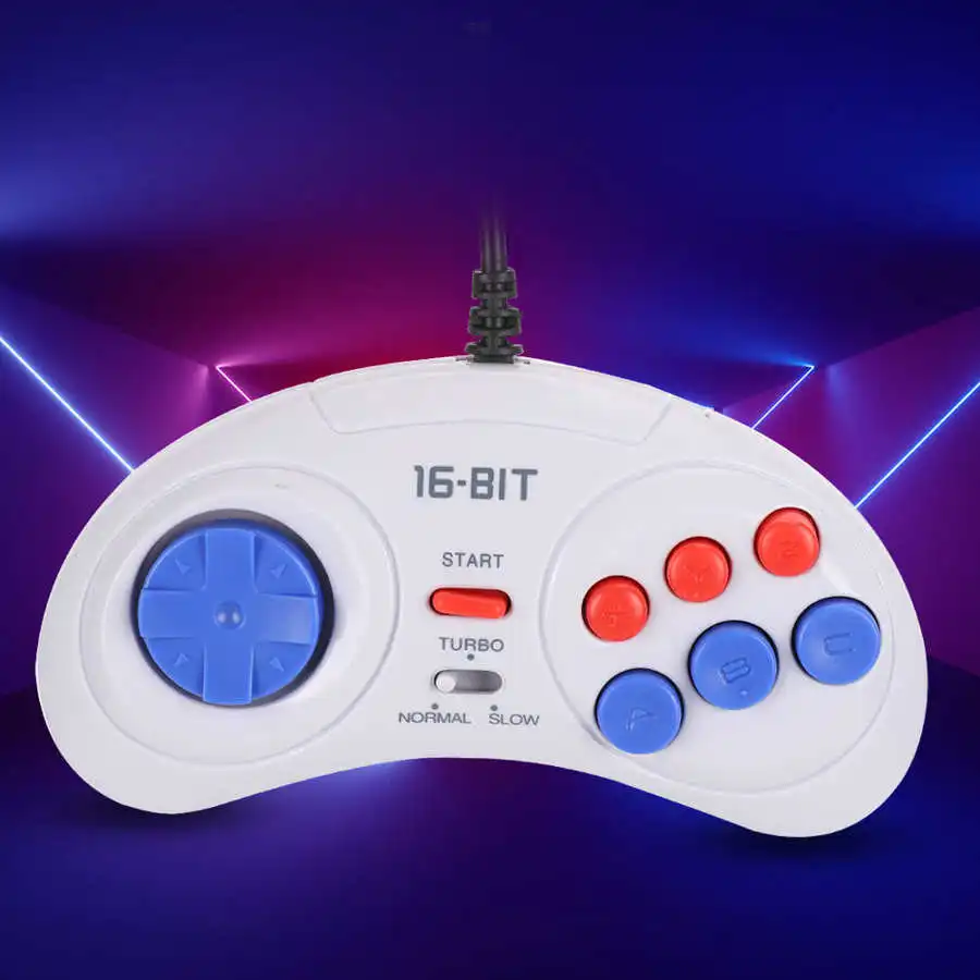 16-Битная 9-Контактная Мини-Портативная Игровая консоль Эргономичный Игровой контроллер Белого цвета для мобильного геймпада Sega pubg Небольшого размера и легкого веса Изображение 5