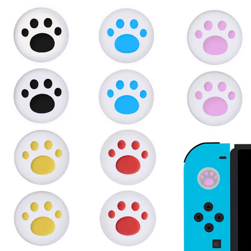 2шт для Nintendo Switch Крышка кнопки с кошачьим когтем Ручка для большого пальца джойстик JoyCon Силиконовая защитная крышка чехол для джойстика контроллера Изображение 3