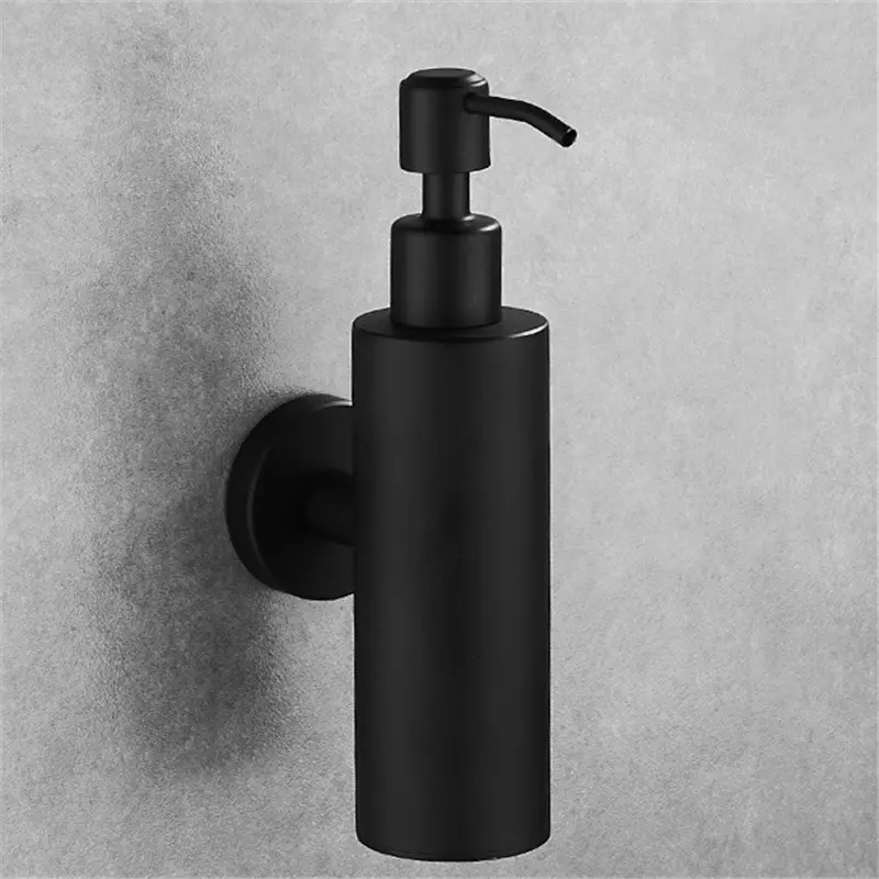 304 Нержавеющая сталь, черная подставка для шампуня для ванной Комнаты, настенная бутылка, дозатор жидкого мыла, Ручная Кухонная раковина, Контейнер для мыла Изображение 3