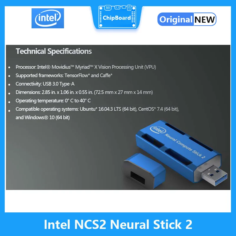 Intel NCS2 Movidius Neural Compute Stick 2, идеально подходящий для приложений с глубокими нейронными сетями (DNN) Изображение 4