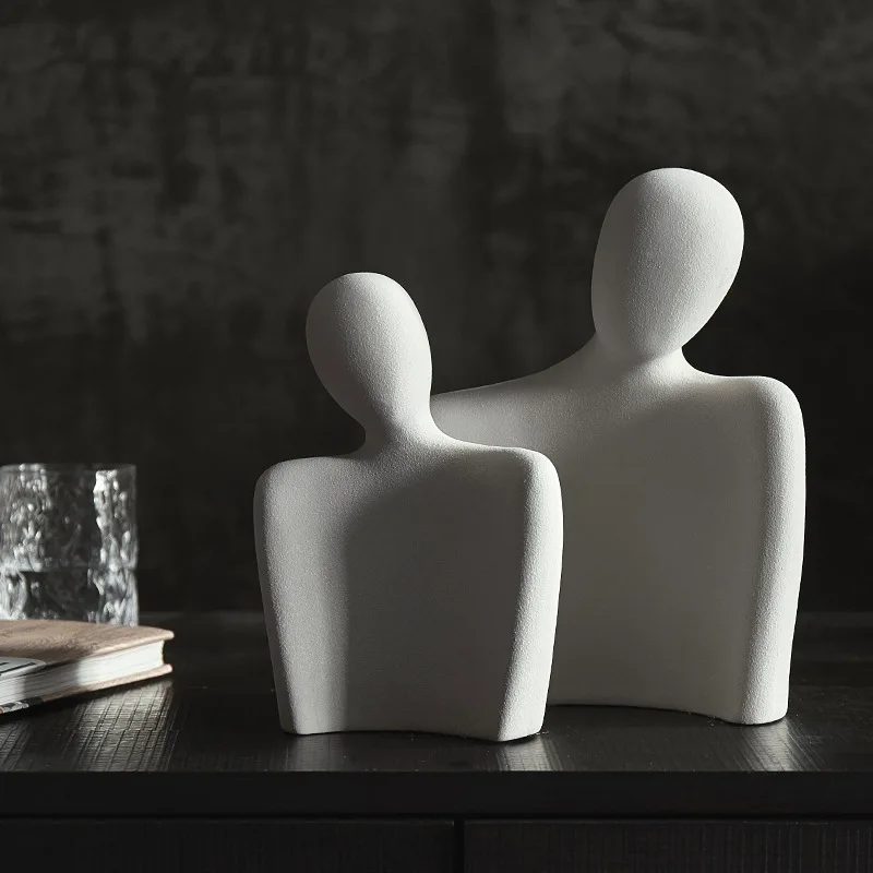 Абстрактные фигуры в скандинавском минимализме, керамические украшения для спальни, гостиной, мебель для рабочего стола, украшения для дома, статуэтки для офиса Изображение 4