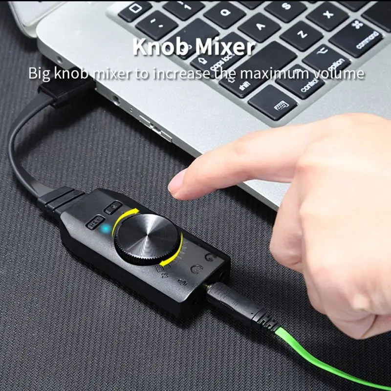 Адаптер виртуальной 7,1-канальной звуковой карты GS3 USB Audio 3,5 мм гарнитура для ноутбука Dropship Изображение 2