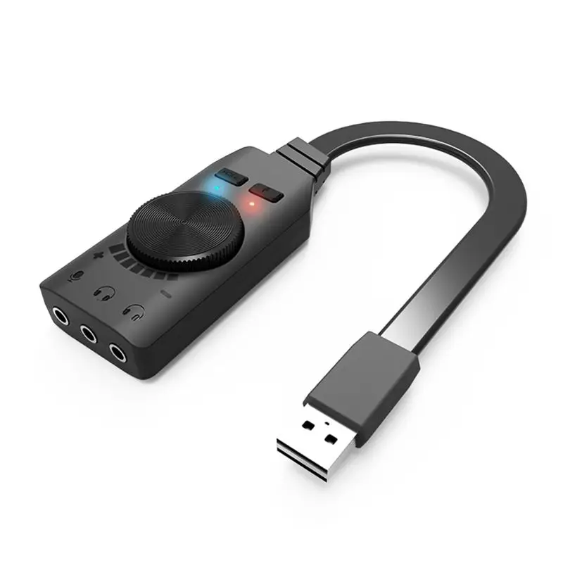 Адаптер виртуальной 7,1-канальной звуковой карты GS3 USB Audio 3,5 мм гарнитура для ноутбука Dropship Изображение 4