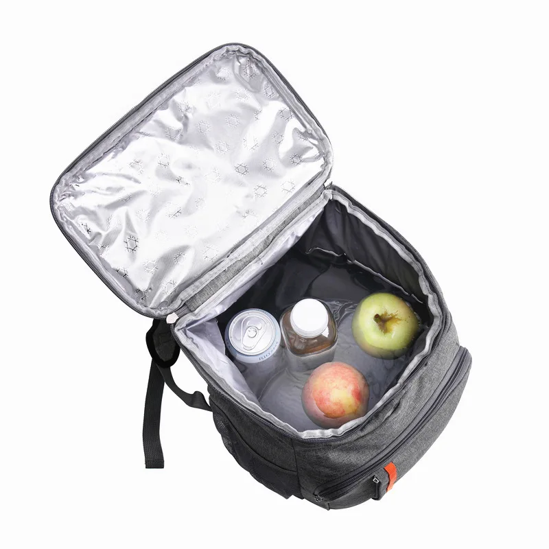 Водонепроницаемая утолщенная сумка-холодильник объемом 20 л, большие изолированные сумки, семейная школьная сумка для ланча для пикника, термальный рюкзак Изображение 2