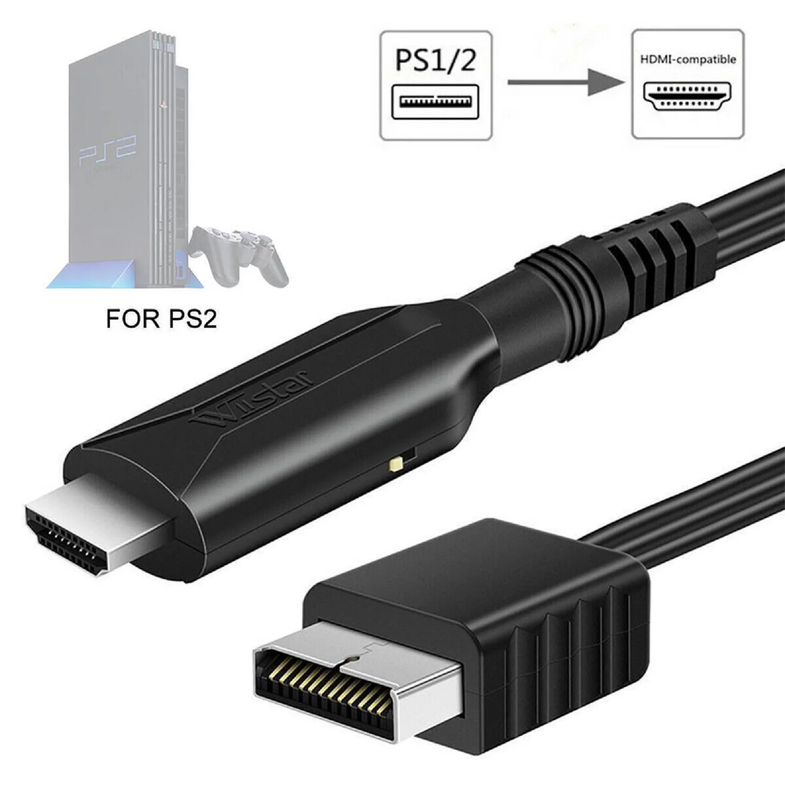 Для PS1 PS2 в HDMI-совместимый Аудио-Видео Конвертер 1080P Адаптер Поддержка Режимов отображения PS1/PS2 Для HDTV ПК Кабель Full HD Изображение 1