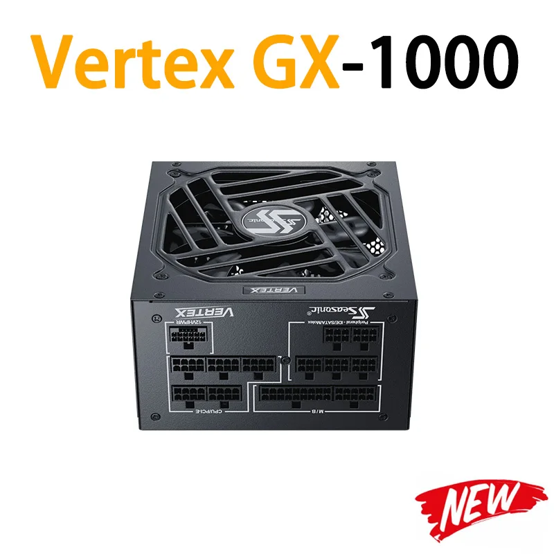 ИГРОВОЙ настольный Seasonic VERTEX GX-1000 PCIe 5.0 1000W 80 + Gold Полностью Модульный Бесшумный Мощный Блок питания 12 В ATX 3.0 НОВЫЙ Изображение 1