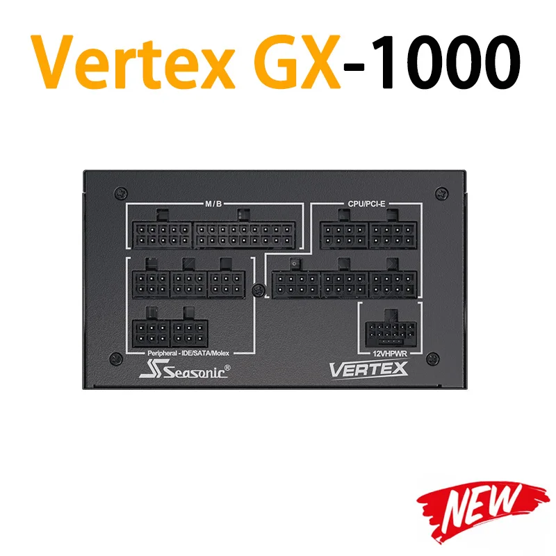 ИГРОВОЙ настольный Seasonic VERTEX GX-1000 PCIe 5.0 1000W 80 + Gold Полностью Модульный Бесшумный Мощный Блок питания 12 В ATX 3.0 НОВЫЙ Изображение 3