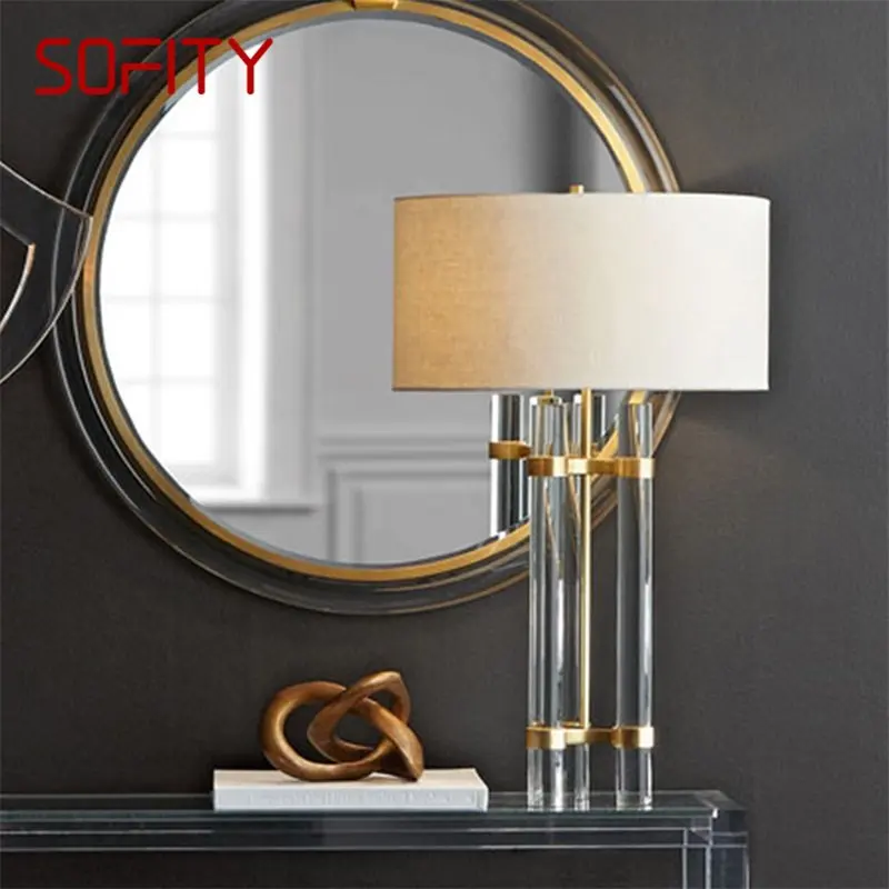Настольная лампа SOFITY Crystal Современная светодиодная роскошная креативная настольная лампа Декоративная для домашней столовой Изображение 0