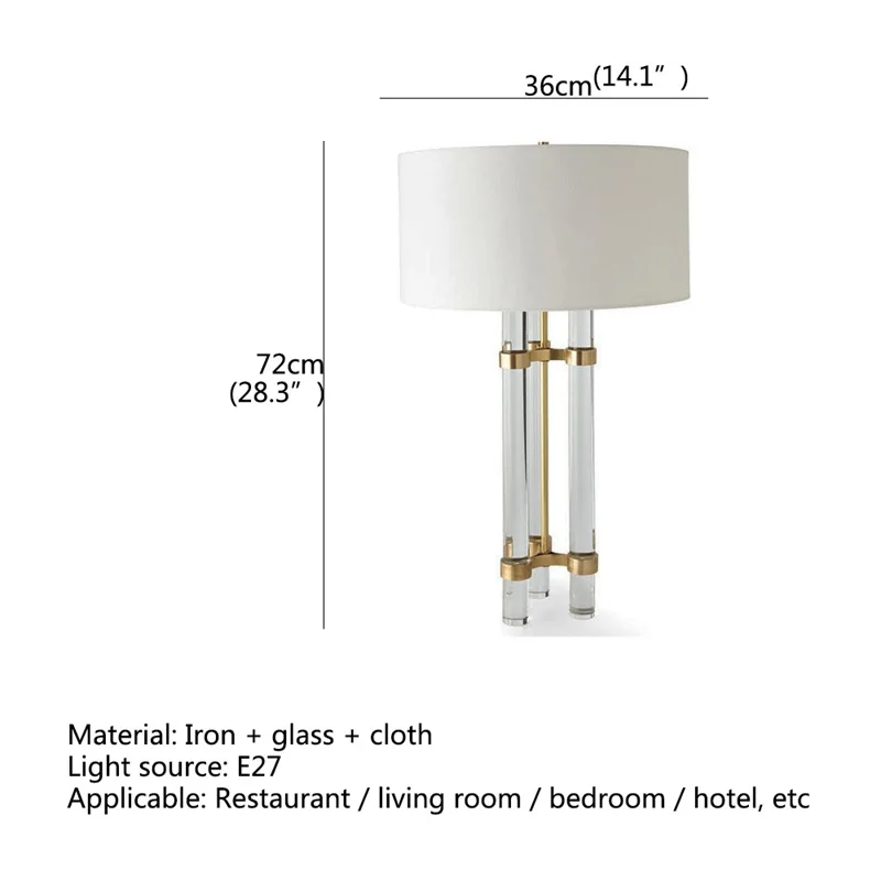 Настольная лампа SOFITY Crystal Современная светодиодная роскошная креативная настольная лампа Декоративная для домашней столовой Изображение 2