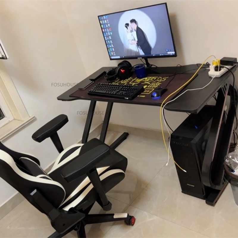 Настольный компьютерный стол Nordic Manmade Board для офисной мебели, игровой стол в спальне, Высококлассный Многофункциональный стол для киберспорта Изображение 2
