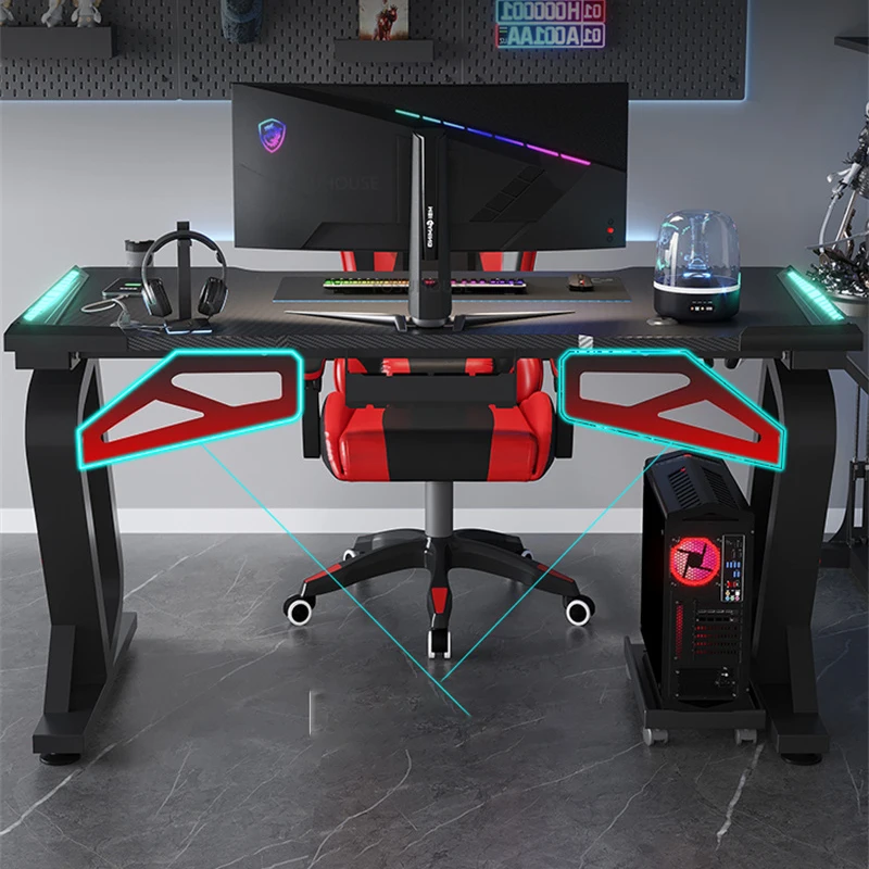 Настольный компьютерный стол Nordic Manmade Board для офисной мебели, игровой стол в спальне, Высококлассный Многофункциональный стол для киберспорта Изображение 4