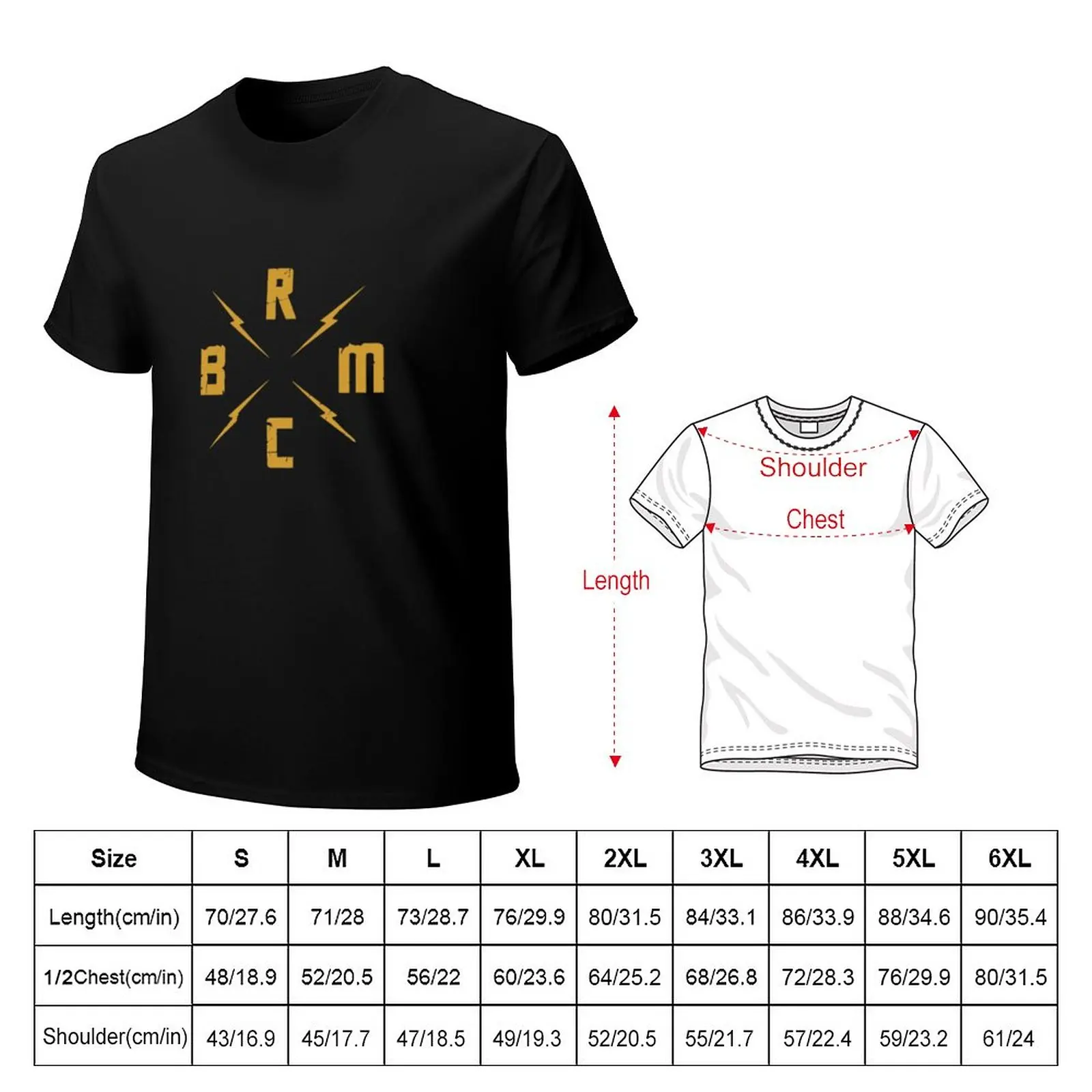 Популярная футболка с логотипом BRMC, футболка с животным принтом, футболки для мальчиков, однотонная футболка, забавная футболка, мужская футболка Изображение 3