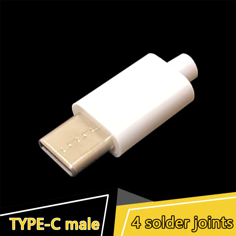 Разъемная головка USB 3.1 TYPE-C 24P с передней и задней вставками на печатной плате, быстрозаряжаемая головка, растягивающийся корпус, четыре паяных соединения Изображение 5