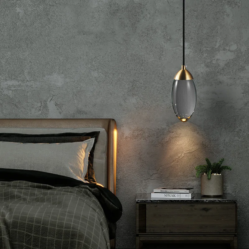 Роскошная подвесная лампа K5 Crystal для спальни, лестничный светильник Рядом с гостиной, спальня с новым медным блеском, Современная интерьерная люстра Изображение 5