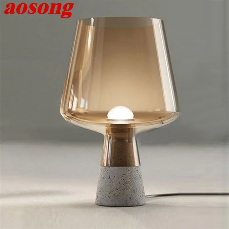 Современный дизайн настольной лампы AOSONG E27 Мраморный Настольный светильник Home LED Декоративный для фойе, гостиной, офиса, спальни Изображение 0