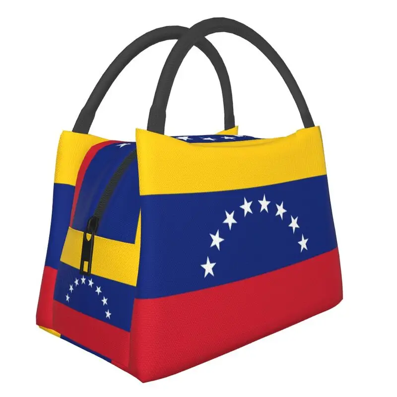 Сумки для ланча с флагом Венесуэлы, изготовленные на заказ, женские ланч-боксы-охладители с термоизоляцией для работы, сумки для хранения фруктов Pinic или путешествий. Изображение 0