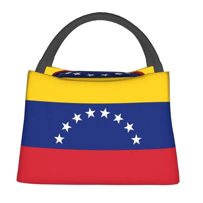 Сумки для ланча с флагом Венесуэлы, изготовленные на заказ, женские ланч-боксы-охладители с термоизоляцией для работы, сумки для хранения фруктов Pinic или путешествий. Изображение 1
