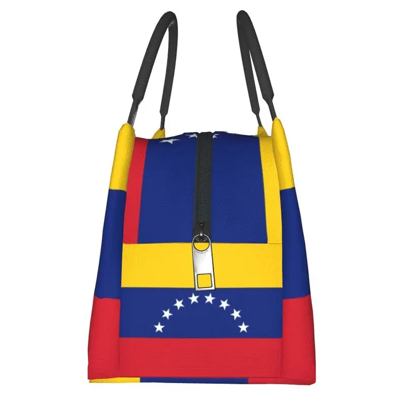 Сумки для ланча с флагом Венесуэлы, изготовленные на заказ, женские ланч-боксы-охладители с термоизоляцией для работы, сумки для хранения фруктов Pinic или путешествий. Изображение 3