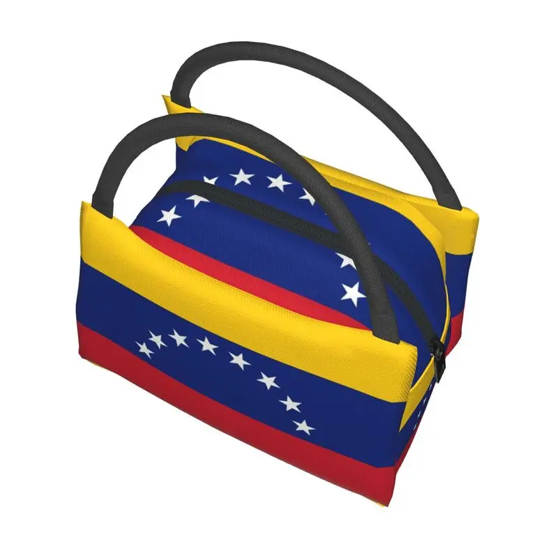 Сумки для ланча с флагом Венесуэлы, изготовленные на заказ, женские ланч-боксы-охладители с термоизоляцией для работы, сумки для хранения фруктов Pinic или путешествий. Изображение 4