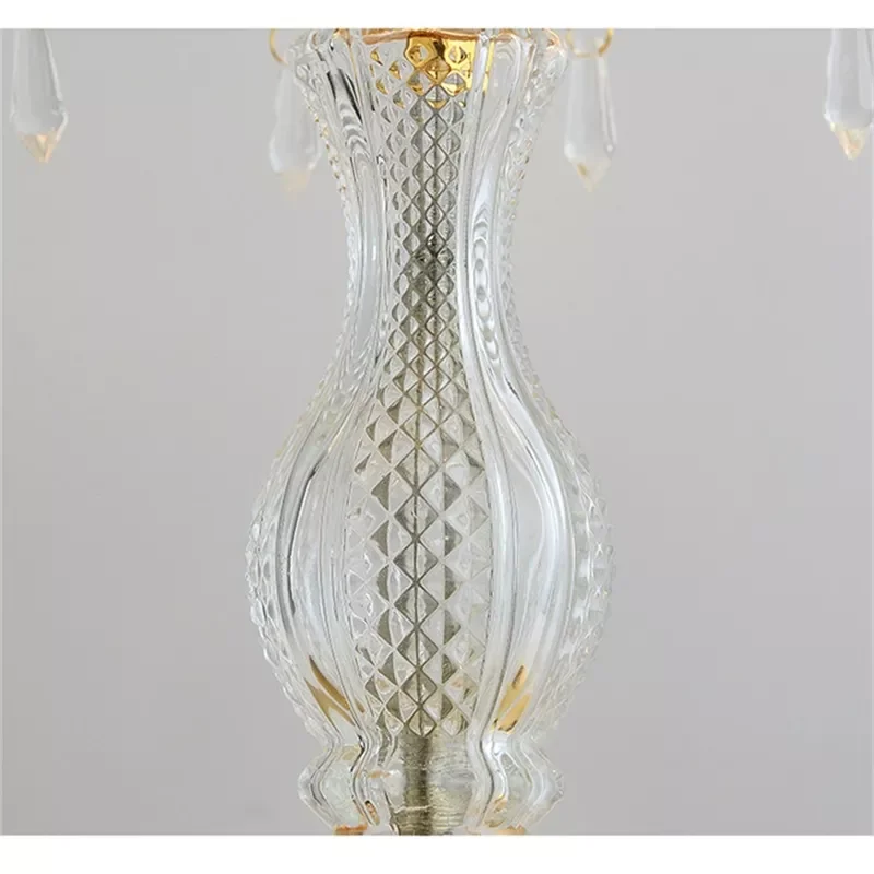 Хрустальная настольная лампа LED Lotus Настольная лампа Современное золото Креативный дизайн ламп Украшения дома прикроватные светильники хрустальное освещение. Изображение 4