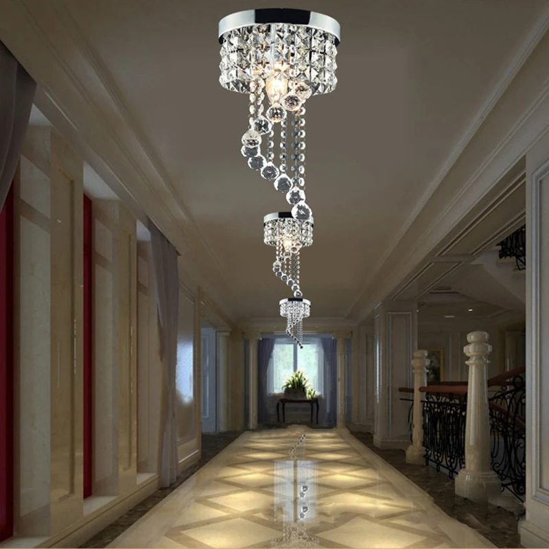 Хрустальный потолочный светильник, современный светодиодный потолочный светильник, декор в стиле лофт для гостиной, столовой, K9 Lights, светильники с хрустальными шарами Изображение 1